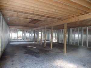 basement walls, pre-cast walls, Superior Walls, post and beam construction, under construction, log homes, log cabins, log cabin kits, Timberhaven, post and beam cabin, post and beam cabin kits, kiln dried, laminated