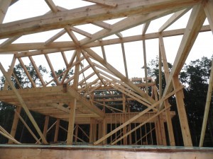 roof design of post and beam home, log homes, log cabins, log kits, Timberhaven, laminated, kiln dried