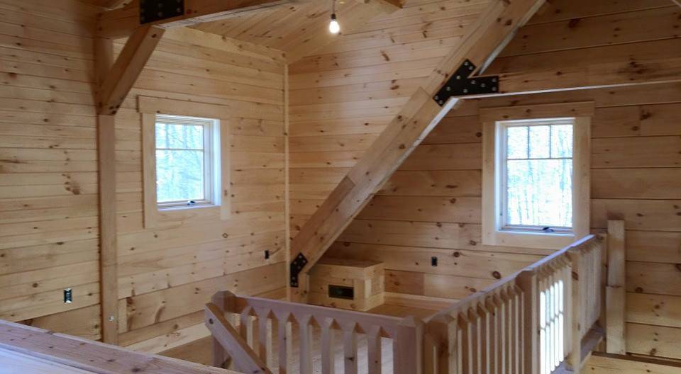 Interior Wall Coverings Log Home Under Construction