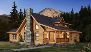 Cheyenne rendering in Montana setting, Timberhaven Log Homes, log homes, log cabin homes, log cabins, post and beam homes, timberframe homes, timber frame homes, laminated logs, engineered logs, floor plan designs, kiln dried logs, Timberhaven local reps, log home builders, log home design, PA log homes, Pennsylvania log homes, log home design center, post and beam