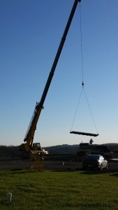 steel being delivered at middleburg location, new home, Log home kitchens, Timberhaven Log Homes, log homes, log cabin homes, log cabins, post and beam homes, timberframe homes, timber frame homes, laminated logs, engineered logs, floor plan designs, kiln dried logs, Timberhaven local reps, log homes in PA, log home builders