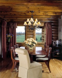 rustic elegant dining room, Warm Thanksgiving wishes, Log home kitchens, Timberhaven Log Homes, log homes, log cabin homes, log cabins, post and beam homes, timberframe homes, timber frame homes, laminated logs, engineered logs, floor plan designs, kiln dried logs, Timberhaven local reps, log homes in PA, log home builders, give thanks, thank you