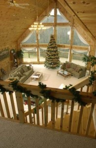 log home decorated for christams, Log home Christmas, Timberhaven Log Homes, Timberhaven Log & Timber Homes, log homes, log cabin homes, log cabins, post and beam homes, timberframe homes, timber frame homes, laminated logs, engineered logs, floor plan designs, kiln dried logs, Timberhaven local reps, log homes in PA