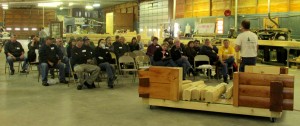 group listening to presenter at construction workshop, log home seminar, log homes, log cabin homes, log cabins, post and beam homes, timberframe homes, timber frame homes, laminated logs, engineered logs, floor plan designs, kiln dried logs, Timberhaven local reps, log homes in Pennsylvania, log homes in PA, Timberhaven Log Homes, Timberhaven Log & Timber Homes