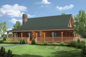 small log cabin with front porch, summer feature home, meadow view I, log home, log homes, log cabin homes, engineered logs, Timberhaven, log homes in PA, kiln dried, most complete package