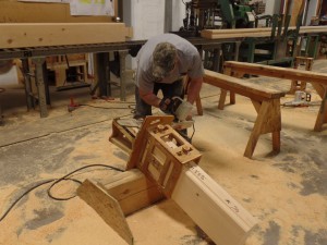 dovetail corner being cut, delivery day, log homes, log cabin homes, log cabins, post and beam homes, timberframe homes, timber frame homes, laminated logs, engineered logs, floor plan designs, kiln dried logs, Timberhaven local reps, log homes in Pennsylvania, log homes in PA, Timberhaven Log Homes, Timberhaven Log & Timber Homes