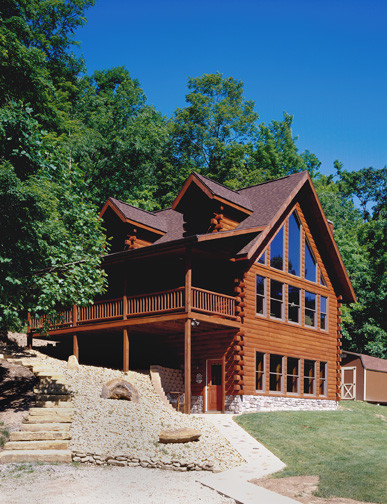 Log Home Exterior Passive Solar