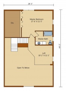 illustration of second level floor plan, harrisburg log home package, log homes, log cabin homes, log cabins, post and beam homes, timberframe homes, timber frame homes, laminated logs, engineered logs, floor plan designs, kiln dried logs, Timberhaven local reps, log homes in Pennsylvania, log homes in PA, Timberhaven Log Homes, Timberhaven Log & Timber Homes