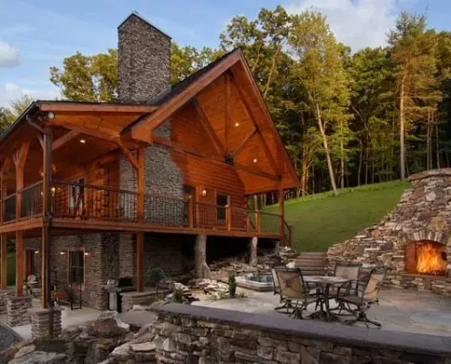 Log Cabin Getaway Makes a Big Statement