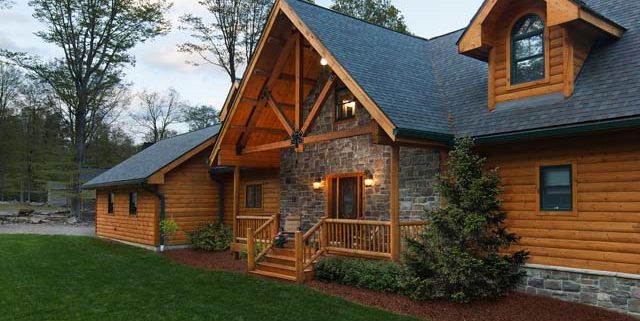 Blue-Ribbon Entry with Stone Accents