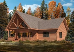 log cabin in the woods, fall feature home, log homes, log cabins, timber frame homes, laminated logs, engineered logs, floor plan designs, kiln dried logs, log homes in Pennsylvania, Timberhaven Log Homes, Timberhaven Log & Timber Homes