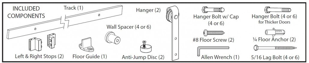 hardware barn door kit