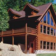 Log Home Exterior Cape Cod Style