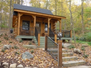 small log cabin with stairs, unique log cabin, log cabin home, log cabins, log homes, timber frame homes, Engineered Logs, Timberhaven Log & Timber Homes
