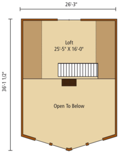 second level floor plan, Lakeside II, log home designs, log home floor plan, prow front, log homes, log cabins, log cabin homes, Timberhaven