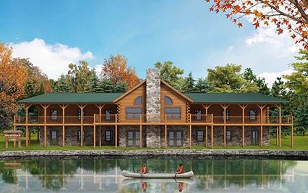 Rendering of waterfront Boy Scout camp