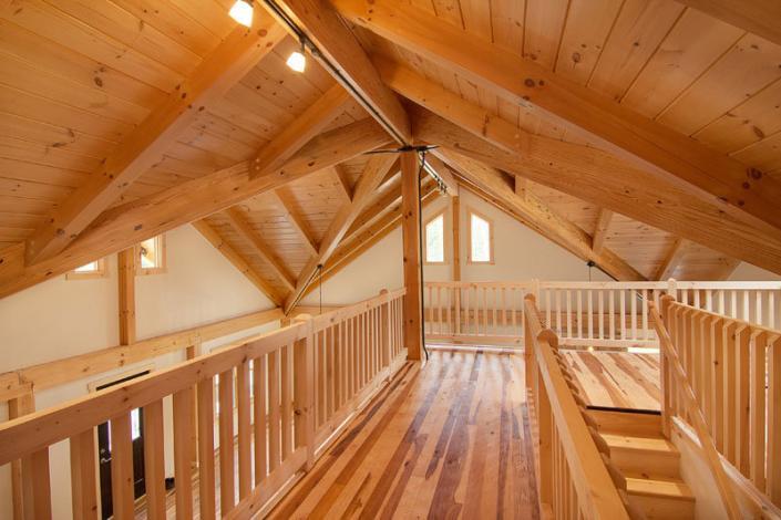 Loft in post and beam home