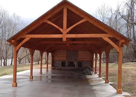 Timber Frame Pavilion Gable End