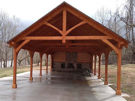 Timber Frame Pavilion Gable End