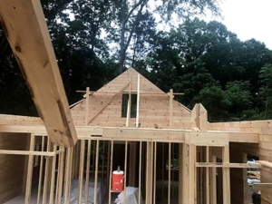 log home being built, new model log home under construction, log, log homes, under construction