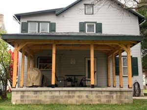 timber frame porch, timber frame porch addition, Timberhaven, materials package, custom design