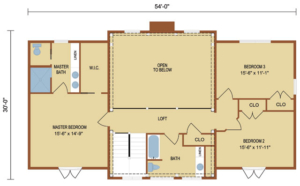 Loganton second level floor plan