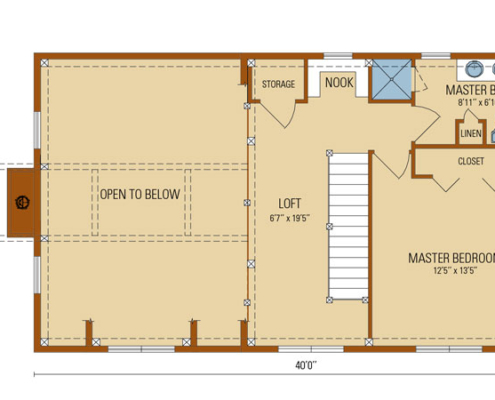 Craftsman Timber Frame Second Floor Plan