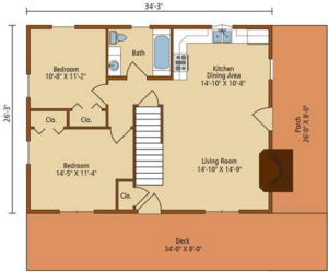 Modified Valley View I first level floor plan