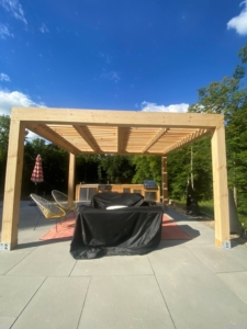 Outdoor Timber Pergola, Timberhaven, White Pine, Timber Pergola, Outdoor Timber Structure