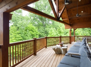outdoor living area, timber truss, timber frame porch, timberhaven