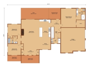 saratoga log home design, single level living, timberhaven