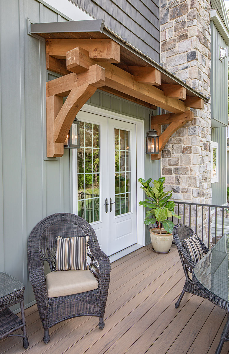 Decorative timber corbels and timeless finishes