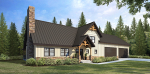 rendering of single level barndominium, barndominiums, barndos, barndo home design, Timberhaven, barndominium home design
