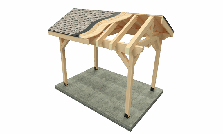 Medium Timber Frame Pavilion - Timberhaven Log & Timber Homes