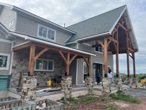 Custom hybrid home being toured by guests, Timberhaven, parade of homes, hybrid homes