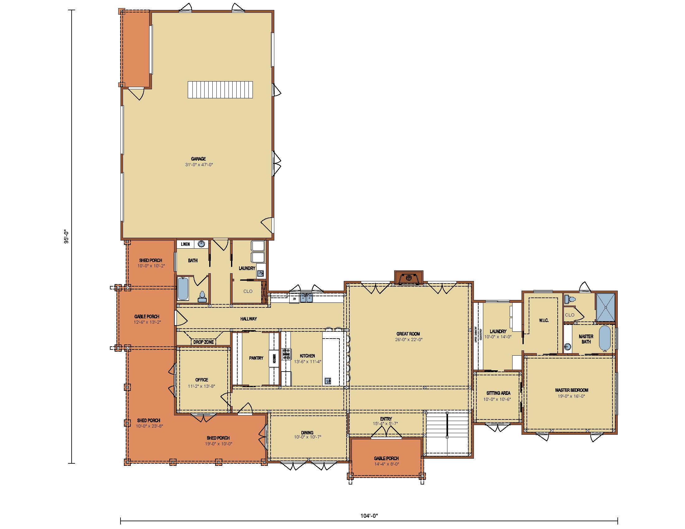 Shade Haven Timber Frame First Level Floor Plan