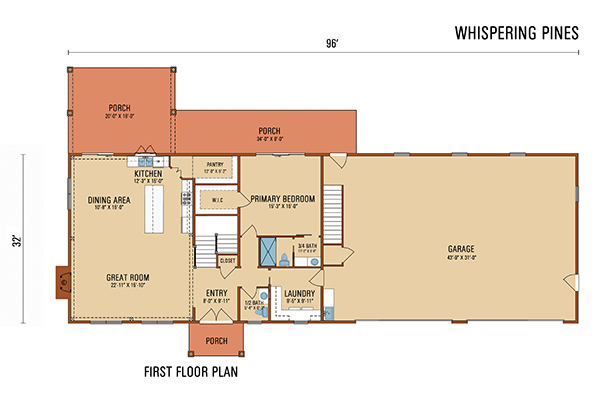 Whispering-Pines , Timberhaven Log Home, 3 Bedrooms,2.5 Bathrooms,Barndominium