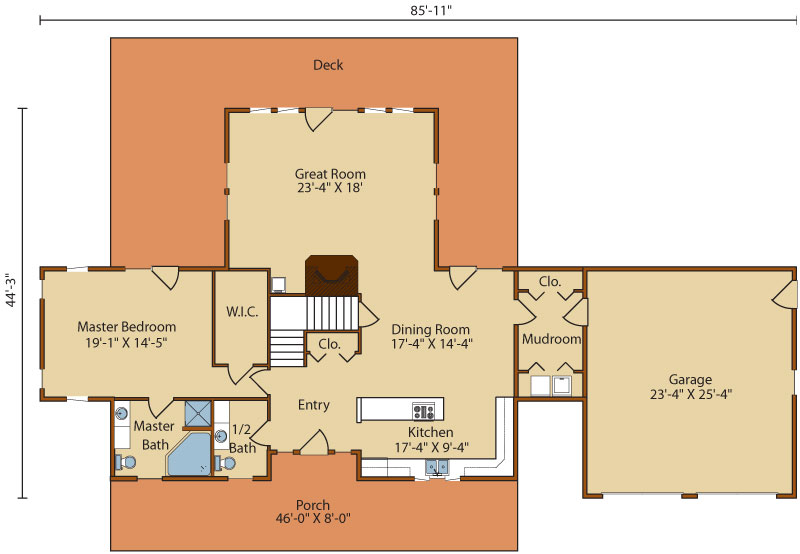 Chesapeake-II,Timberhaven Log Home,3 Bedrooms,2 Bathrooms