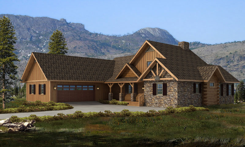 Bridgeport-Hybrid,Timberhaven Log Home,3 Bedrooms,3 Bathrooms