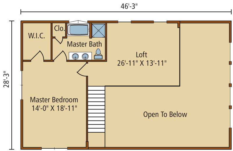 Keystone-II,Timberhaven Log Home,3 Bedrooms,2 Bathrooms