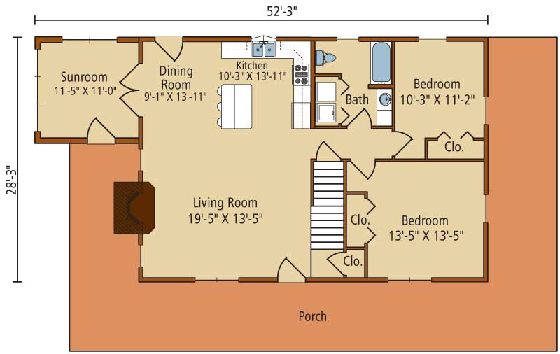 Meadow-View-II,Timberhaven Log Home,3 Bedrooms,2 Bathrooms