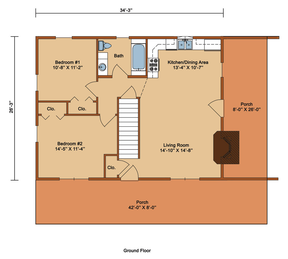 Valley-View1, Timberhaven Log Home, 3 Bedrooms,2 Bathrooms,Log Homes