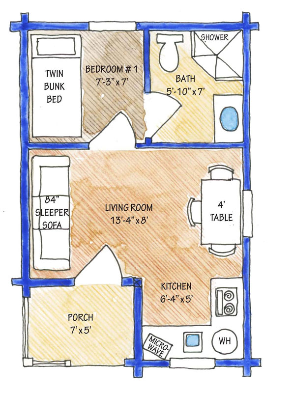 little-pine, Timberhaven Log Home, 1 Bedroom,1 Bathroom,Log Cabins