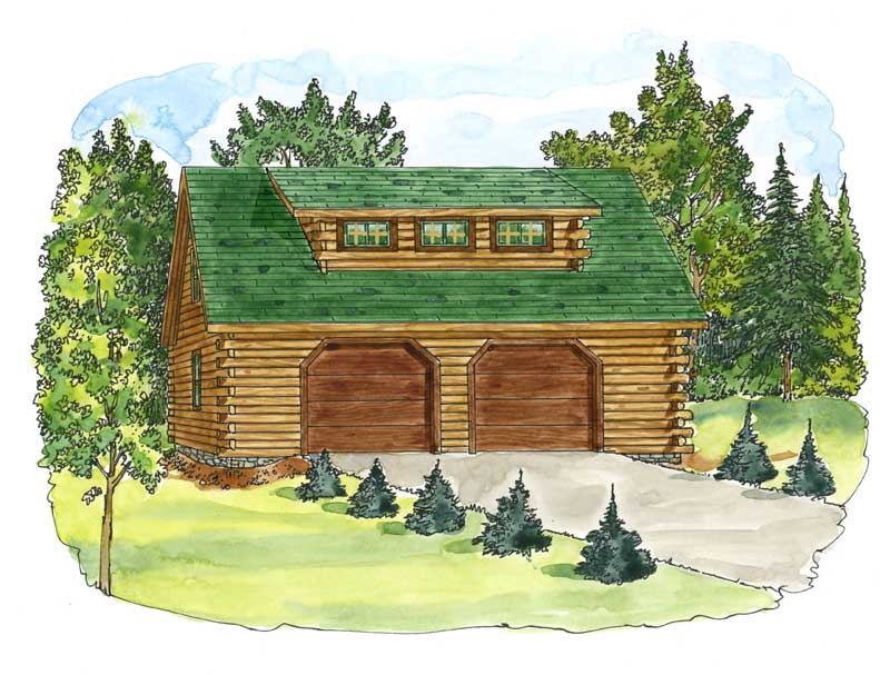 carriage-garage,Timberhaven Log Home