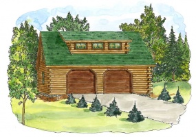 carriage-garage,Timberhaven Log Home