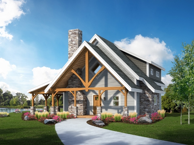 front timber clad houses