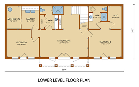 Lake Augusta Timber Frame Lower Level FP